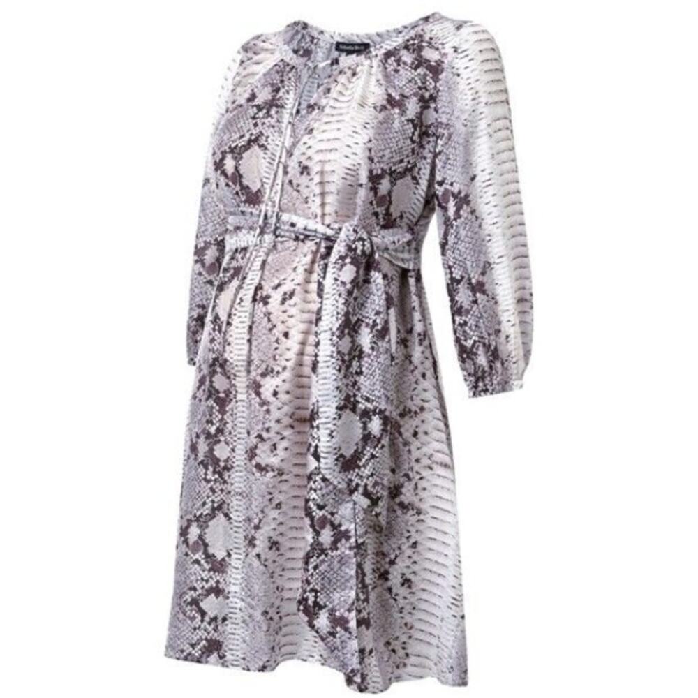 Isabella Oliver Zahara Silk Maternity dress Dahlia snake print UK 4 / US 10 NWT
